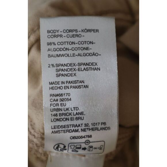 Free People OB2054758 Women Sz 4 Beige Uncut Corduroy High Time Kick Flare Pants - Picture 5 of 9